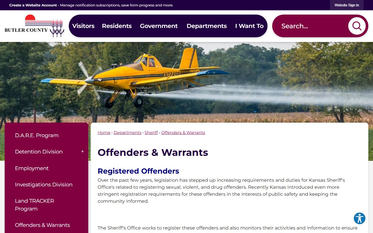 Butler County court records after jail arrest warrant caution page